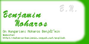 benjamin moharos business card